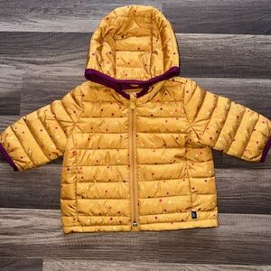 GAP Yellow Puffer Jacket with Hood
